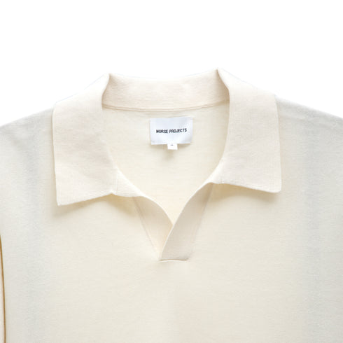 Norse Projects Leif Cotton Linen Polo Kit White N45-05027187 Degli Uberti